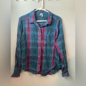 women’s Size L Mudd Snap Button Down